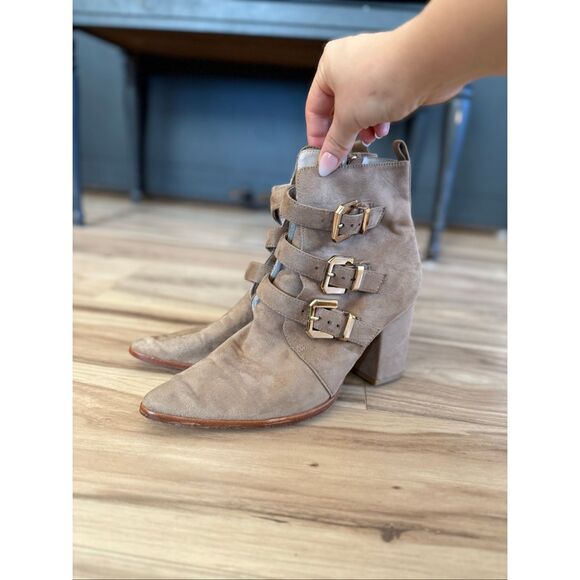Raye Revolve Doute Buckle Boot Bootie in Taupe Brown Size 8 - Picture 2 of 9